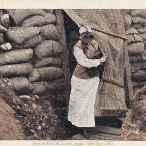 Infermiera militare americana in azione – Cartolina viaggiata per Bari 06 maggio1919