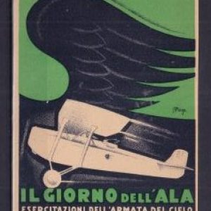 Il giorno dell’Ala Esercitazioni dell’armata del cielo cartolina non viaggiata con erinnofili