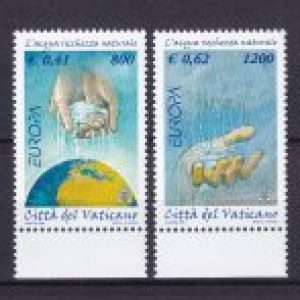 VATICANO 2001 – EUROPA UNITA L’ACQUA RICCHEZZA NATURALE – SERIE 02v. NUOVI MNH