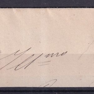 Regno 1863 – Effigie Vittorio Emanuele II valore c. 10 ocra su frammento timbro Caserta