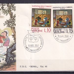 Vaticano 1964 – Natività busta Fdc/first day