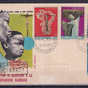 Vaticano 1971 – Anno Internazionale Lotta contro il razzismo busta Fdc/first day