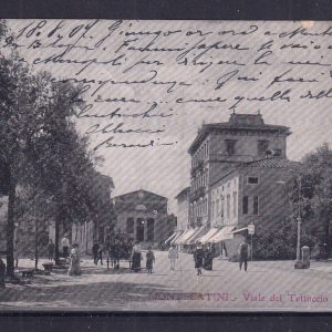 Montecatini viale del Tettuccio – Cartolina viaggiata 1895