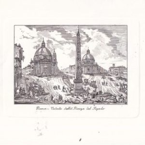 Stampa Veduta della Piazza del Popolo formato cartolina