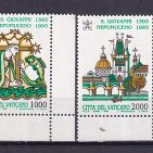 Vaticano 1993 – 600° anniversario della morte di San Giovani Nepomuceno serie 02v. Mnh