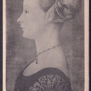 Ritratto di Donna di Pier della Francesca detto Pier Borghi – Cartolina viaggiata1909