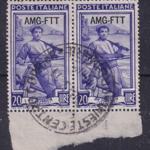 Trieste A 1950 – Italia al lavoro valore 20 lire coppia valori usati
