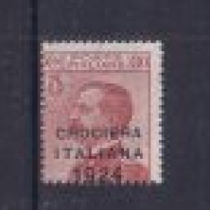 REGNO 1924 – CROCIERA ITALIANA VALORE L. 30 BRUNO ARANCIO NUOVO MNH 01 VALORE