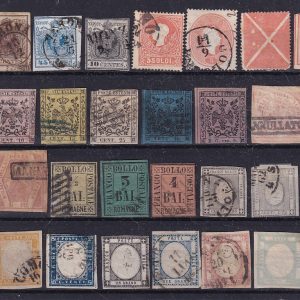 LOTTO ANTICHI STATI ITALIANI 1850/1861 – 32 FRANCOBOLLI USATI